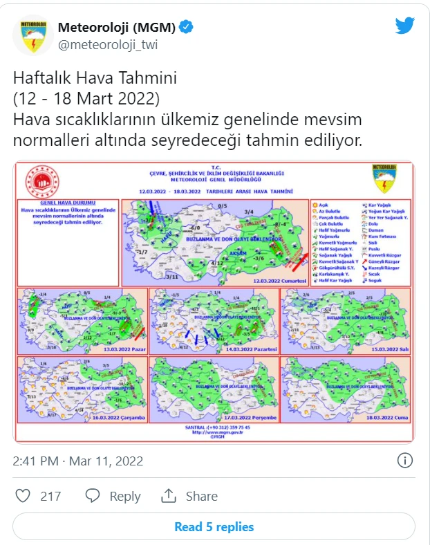 Meteoroloji saati saatine kadar bildi: Eleştirenler mahcup oldu