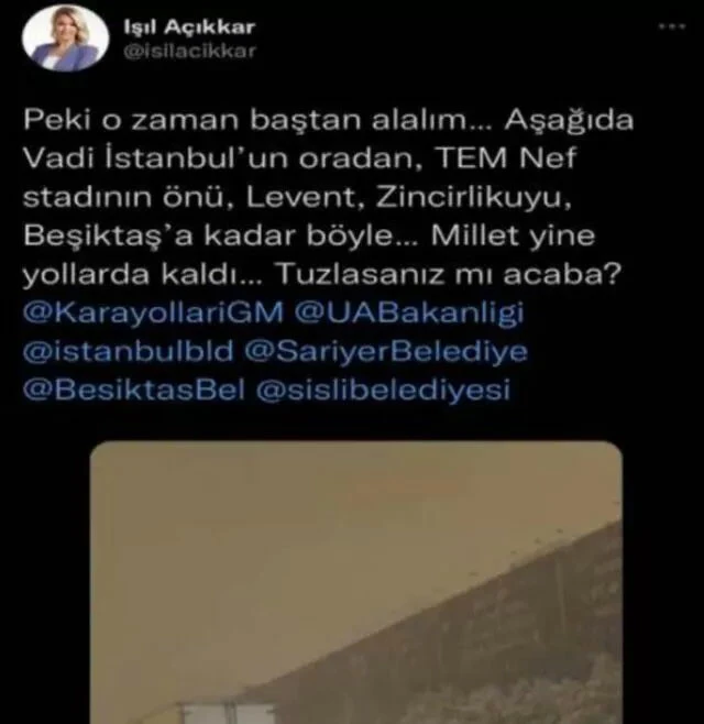 TRT spikerinin kar paylaşımı olay oldu! ‘Acaba yolları tuzlasanız mı?’