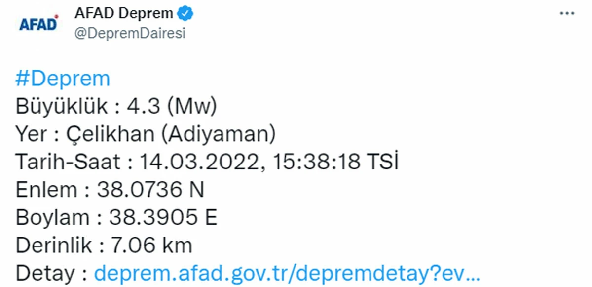 Son dakika! Adıyaman'da deprem: 4,3 ile sarsıldı