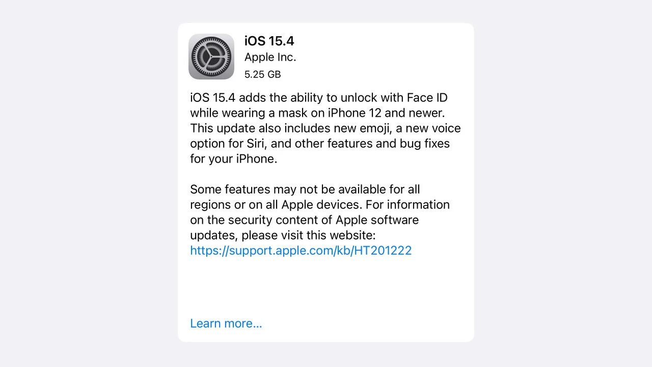Maske ile kilit açabilmek mümkün: iOS 15.4 güncellemesi yayınlandı