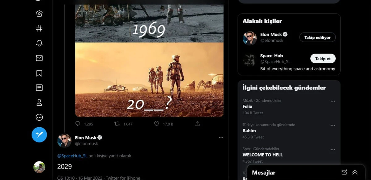 Elon Musk, insanların Mars’a gideceği tarih için tahminde bulundu