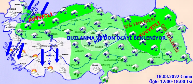 Meteoroloji tarih vererek uyardı! Kar daha da şiddetlenecek (18 Mart hava durumu)