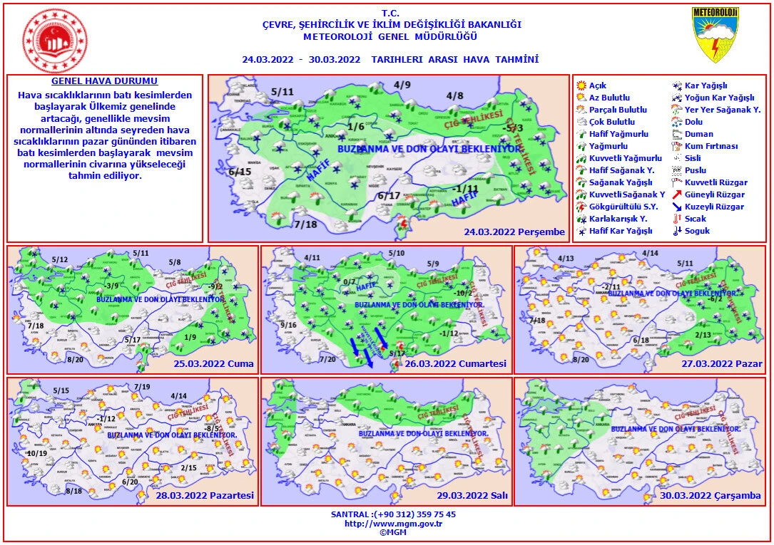 Meteoroloji'den 22 ile sarı ve turuncu kodlu uyarı