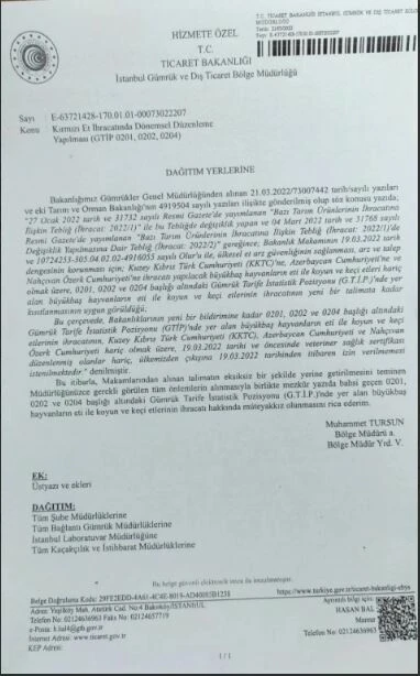 Kırmızı et zamlarına Bakanlık freni! Kritik ihracat kararı müdürlüklere gönderildi