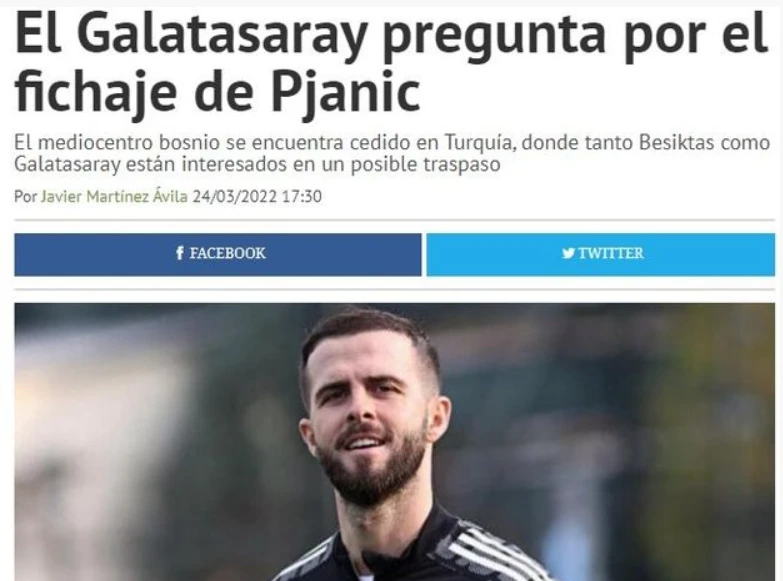 Galatasaray için Miralem Pjanic iddiası: Beşiktaş'a cevap verilecek