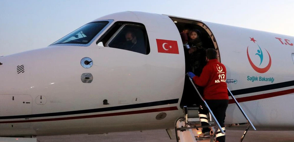 Asya operasyonu: Ambulans uçakla organ nakli için Adana'ya uçtu