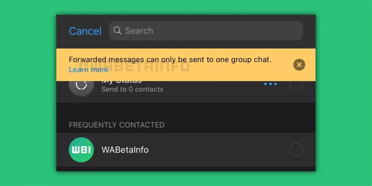 WhatsApp, iOS kullanıcıları için iletilecek mesaj sayısını sınırlıyor