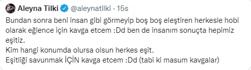 Aleyna Tilki, çok tartışılacak yeni hobisini açıkladı: Kavga edeceğim