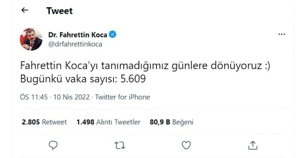 Fahrettin Koca'dan güldüren vaka açıklaması: 'Beni tanımadığınız günlere dönüyoruz''
