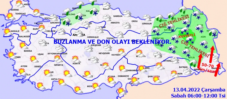 Meteoroloji'den bugün için kritik uyarı: Kar kuvvetli olacak (13 Nisan hava durumu)