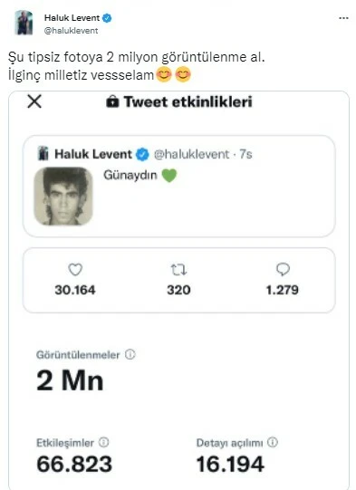Gençlik fotoğrafını yüz binler görüntüledi! Haluk Levent cevabı yapıştırdı
