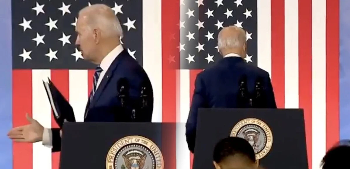 ABD Başkanı Joe Biden’ın hayalet arkadaşı: Boşlukla tokalaştı