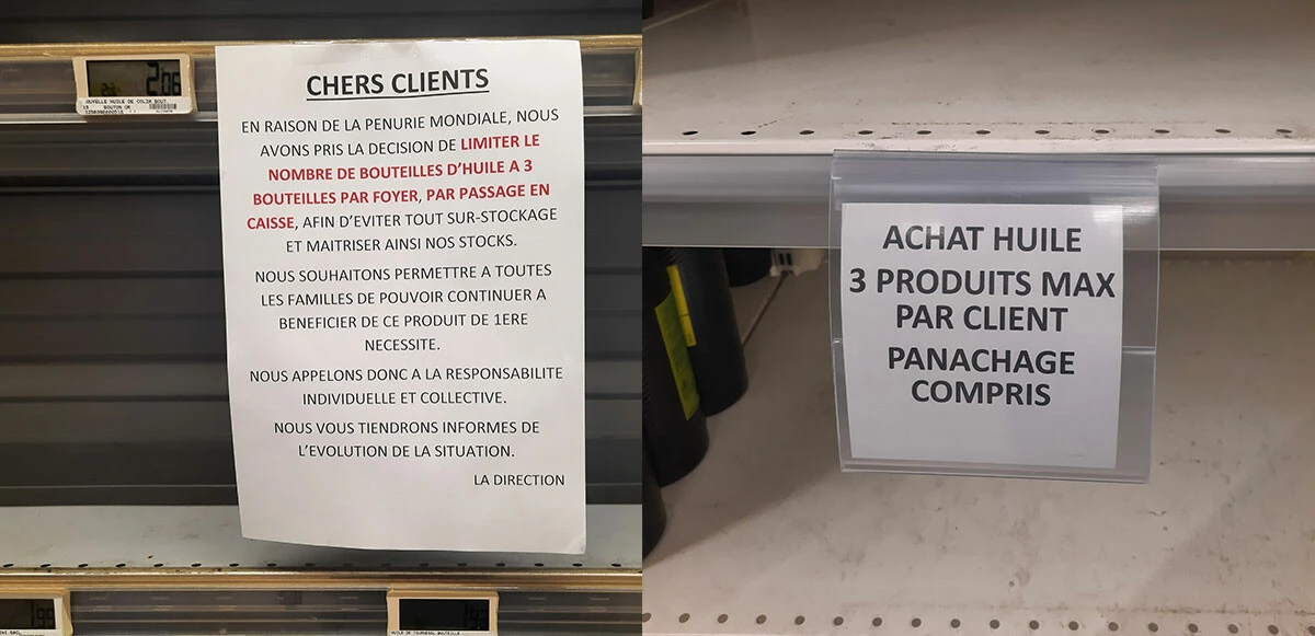 Fransa’da ayçiçek yağı satışına sınır getirildi! Market rafları boş kaldı