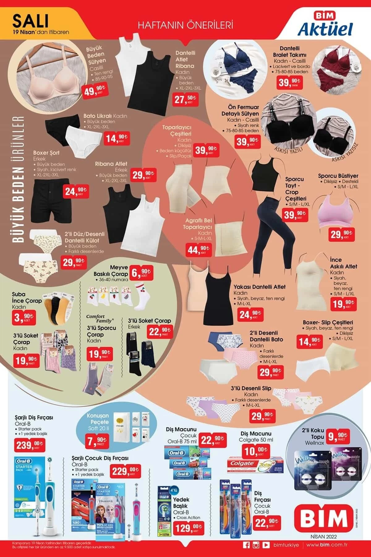 19 Nisan BİM kataloğu: Kaliteli ve uygun fiyatlı iç giyim ürünleri ile bu hafta BİM'de neler var?