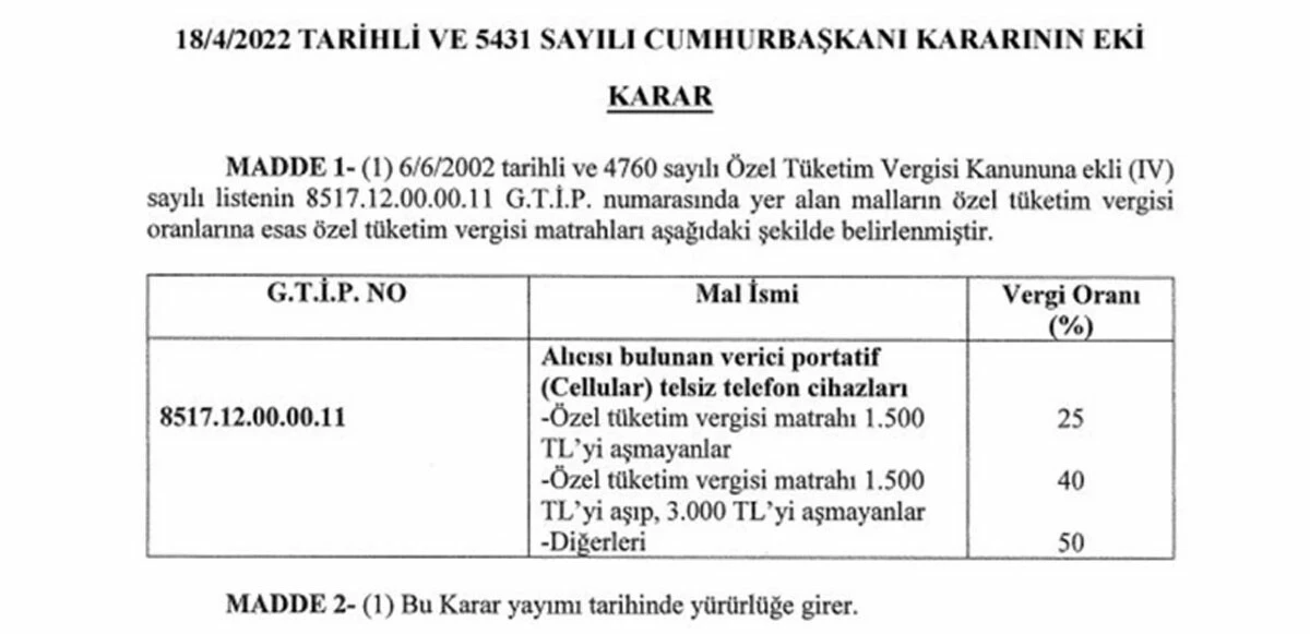 Cep telefonlarında indirim, tütüne zam sinyali! ÖTV matrahı yeniden belirlendi