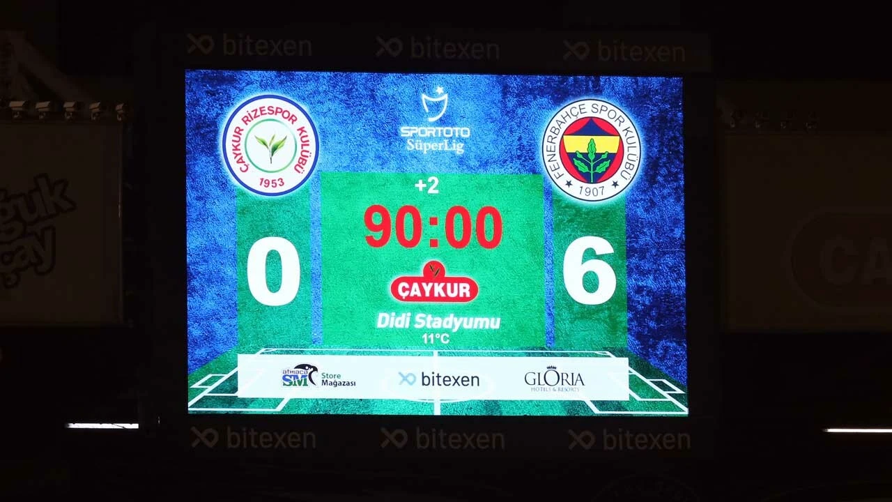 Kanarya, Rize'de gol oldu yağdı! Maç sonucu: Çaykur Rizespor 0-6 Fenerbahçe