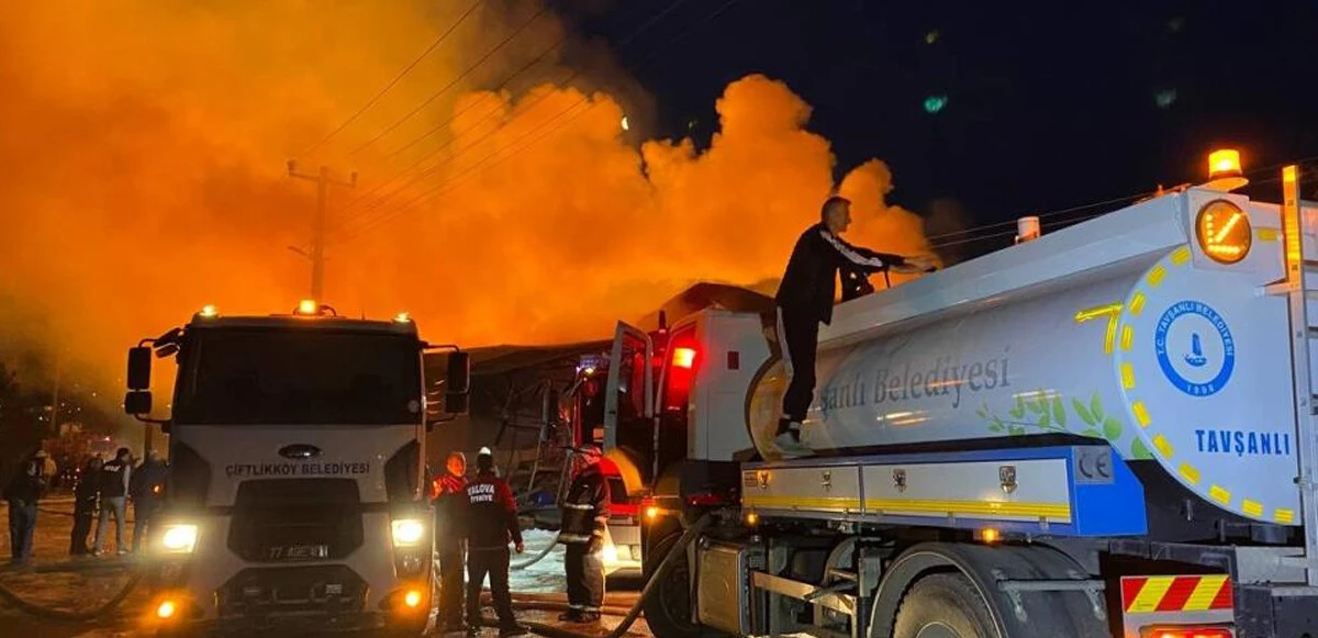 Yalova’da kereste fabrikasında yangın