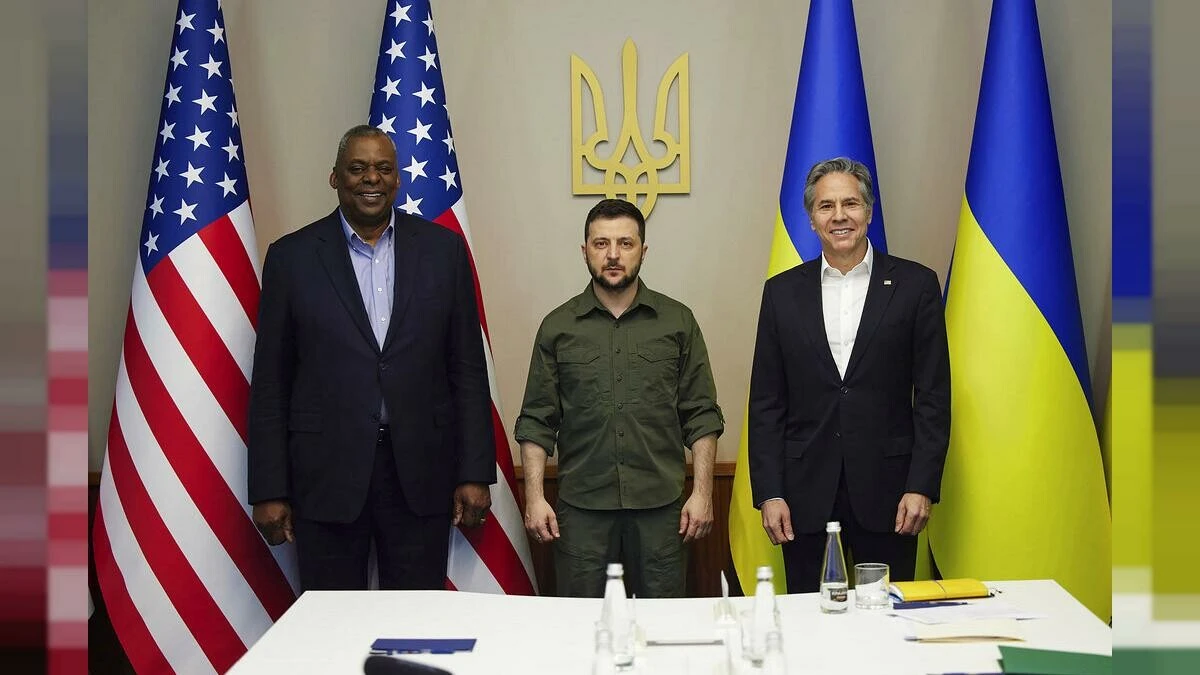 ABD'li yetkililerden Ukrayna'ya ziyaret! Blinken ve Austin Kiev'de Zelenskiy ile görüştü