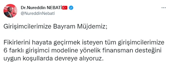 Bakan Nebati’den ‘bayram kredisi’ müjdesi: 12 ay geri ödemesiz 60 ay vadeli