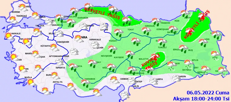 Hava sıcaklığında değişiklik yok! Meteoroloji'den kuvvetli yağış uyarısı (06 Mayıs hava durumu)