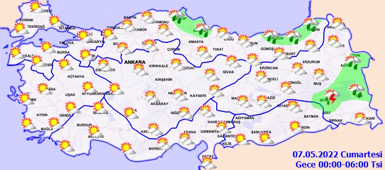 Hava sıcaklığında değişiklik yok! Meteoroloji'den kuvvetli yağış uyarısı (06 Mayıs hava durumu)