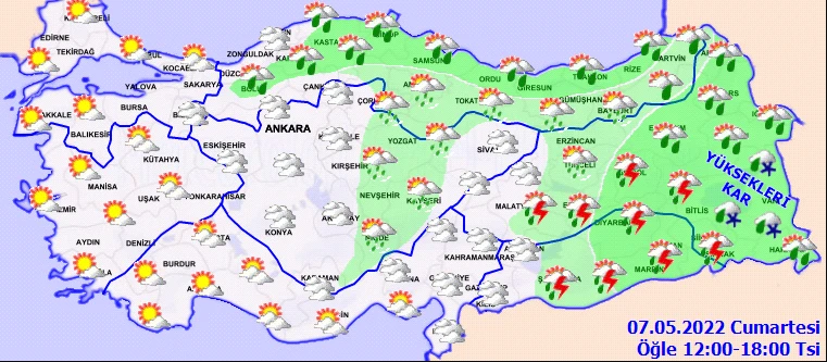 Yaz moduna bir türlü giremedik! Meteoroloji'den 4 bölge için sağanak uyarısı (7 Mayıs hava durumu)