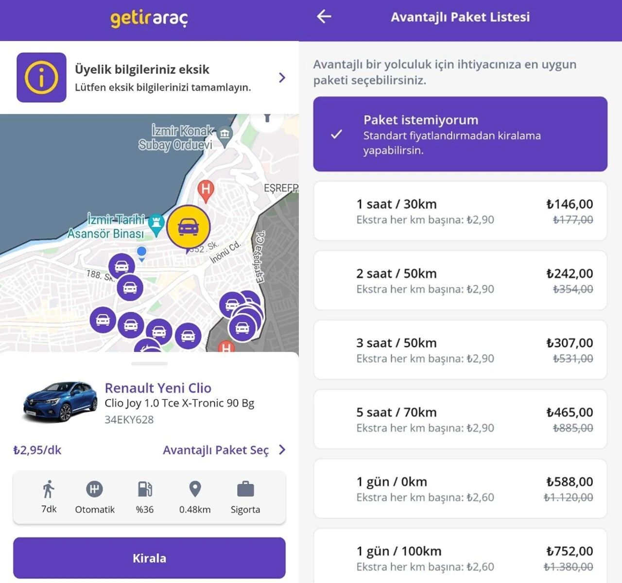 Getir’de Yeni Dönem: Artık Araba Kiralamak Mümkün