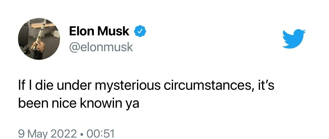 Elon Musk'ın 'Kendi Ölümü' İle İlgili Tweet'i Sosyal Medyayı Ayağa Kaldırdı