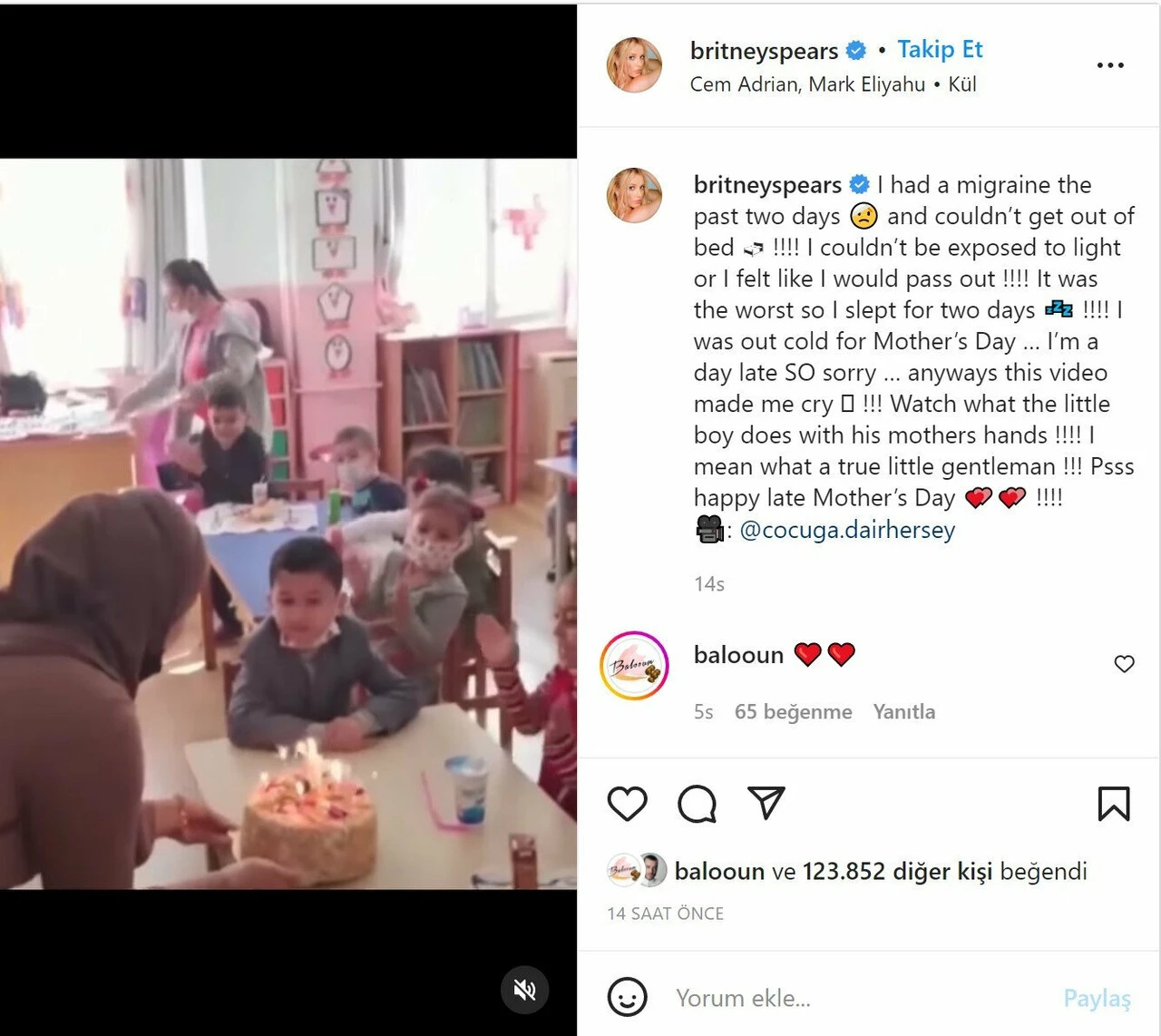 Ünlü sanatçı Britney Spears'ın Türkiye paylaşımı gündem oldu: Bu video beni ağlattı
