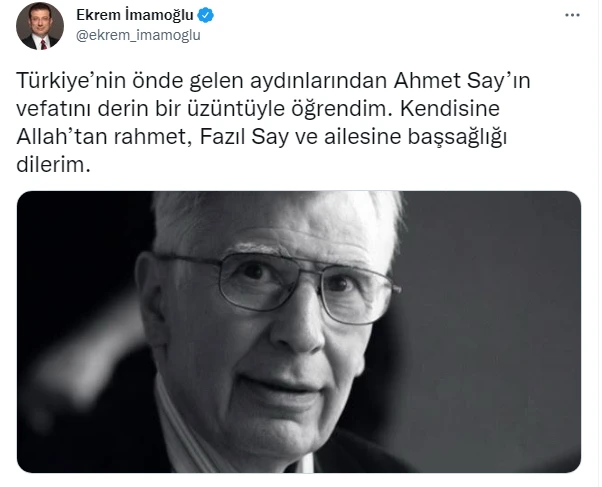 ‘Destek verdiğim için pişmanın’ demişti! Fazıl Say’ın acı kaybına İmamoğlu’ndan mesaj