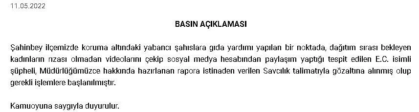 Aşevindeki kadınların videosunu izinsiz çeken şüpheli gözaltına alındı