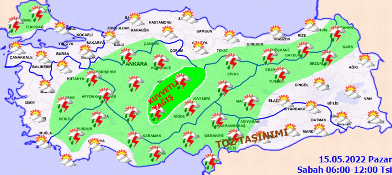 Pazar günü plan yapanlar dikkat! Meteoroloji’den 28 il için sarı kodlu uyarı