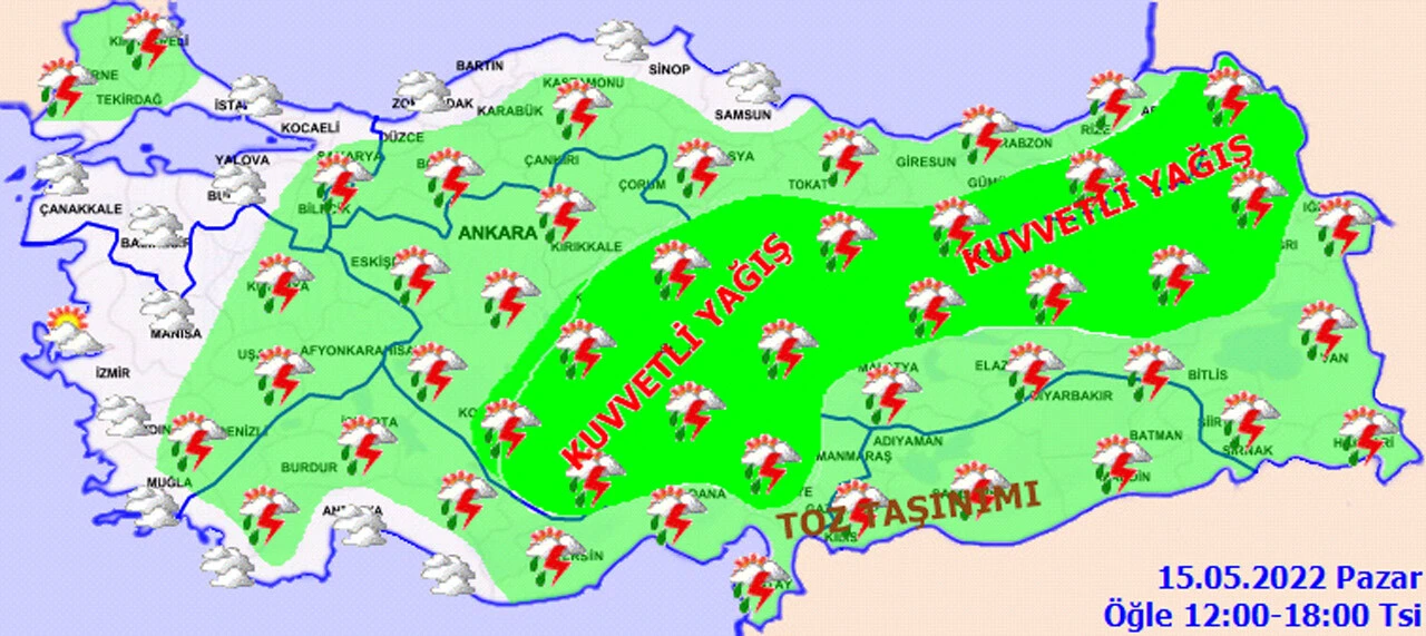 Pazar günü plan yapanlar dikkat! Meteoroloji’den 28 il için sarı kodlu uyarı