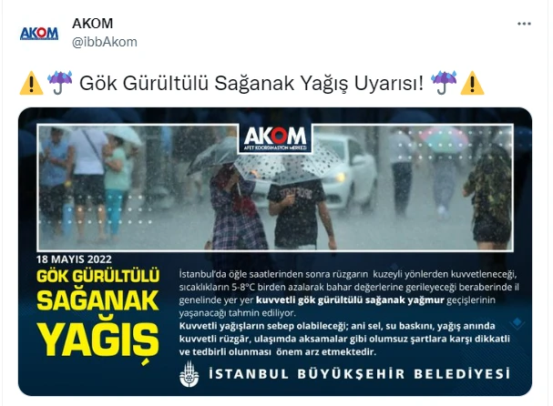 Meteoroloji’den sonra İstanbul’a bir uyarı da AKOM’dan! Kuvvetli yağış 10 saat sürecek, hazırlıklarınızı yapın