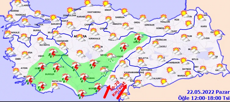 Yaz gelmek bilmedi! Meteoroloji'den birçok ile şiddetli yağış uyarısı (22 Mayıs hava durumu)