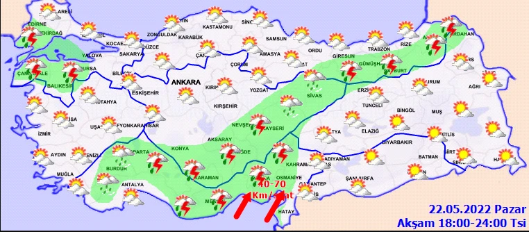 Yaz gelmek bilmedi! Meteoroloji'den birçok ile şiddetli yağış uyarısı (22 Mayıs hava durumu)