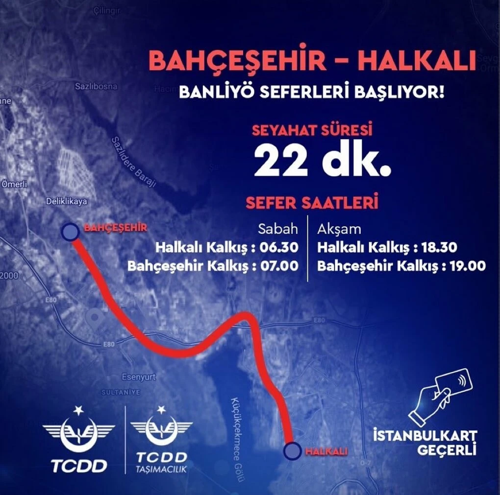 Mesafe 22 dakikaya düşecek! Halkalı-Bahçeşehir banliyö hattı açılıyor