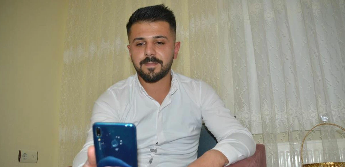 Bu da online damat! Vize alamayınca kendi düğününe görüntülü arama ile katıldı