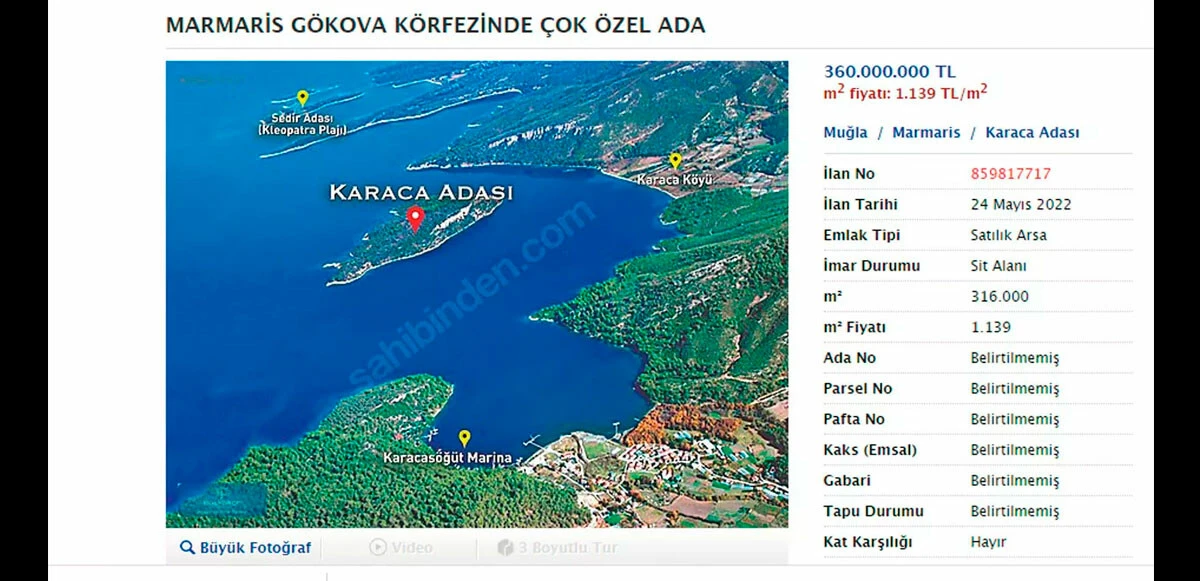 Sahibinden satılık kelepir ada! ABD’li ve Arap yatırımcıların göz bebeği, Türkler yanına yaklaşamıyor