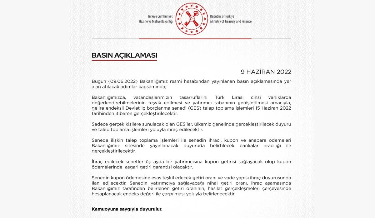 Hazine ve Maliye Bakanlığının açıkladığı Gelir Ortaklığı Senedi (GES) nedir? Kimler alabilecek?