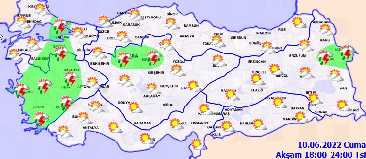 Meteoroloji'den ülke geneline uyarı: Sağanak ve fırtına şiddetli vuracak! (10 Haziran hava durumu)