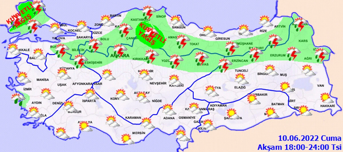 Meteoroloji'den 45 il için 'sarı ve turuncu' kodlu uyarı: Kuvvetli geliyor