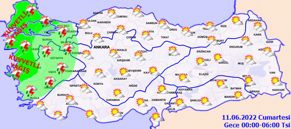Meteoroloji'den 45 il için 'sarı ve turuncu' kodlu uyarı: Kuvvetli geliyor