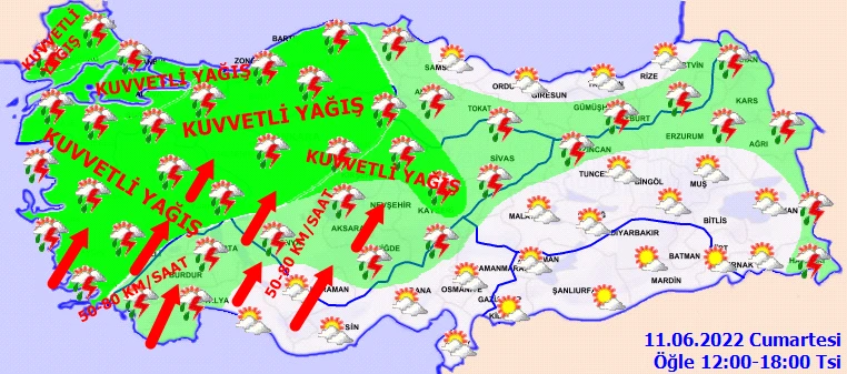 Meteoroloji’den 46 ile sarı ve turuncu uyarı! Gök gürültülü sağanak ve fırtına fena vuracak, şemsiyesiz çıkmayın