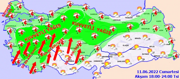 Meteoroloji’den 46 ile sarı ve turuncu uyarı! Gök gürültülü sağanak ve fırtına fena vuracak, şemsiyesiz çıkmayın
