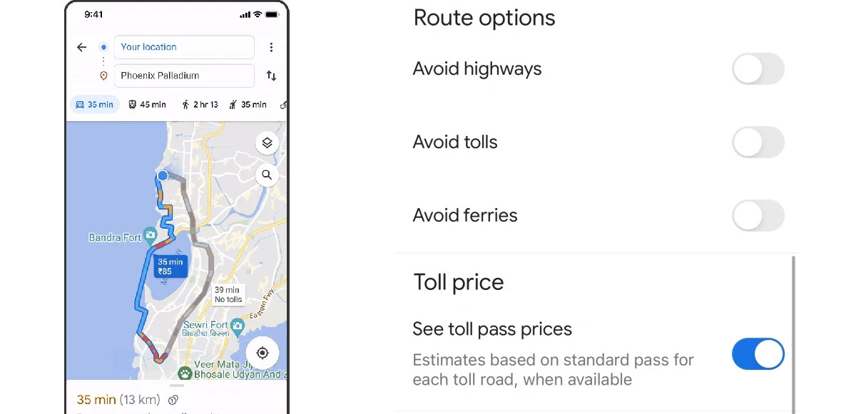 Google Haritalar için bomba yenilik: Otoyol geçiş ücretleri gösterilecek