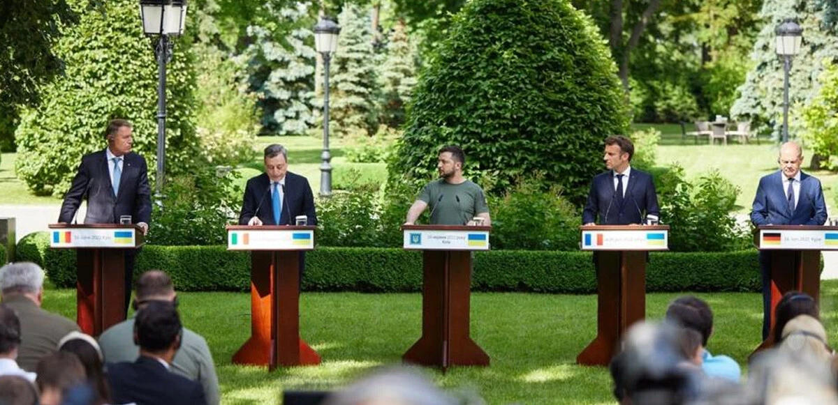 Bombaların altında Ukrayna'da kritik zirve: Avrupalı liderlerden AB üyeliğine destek