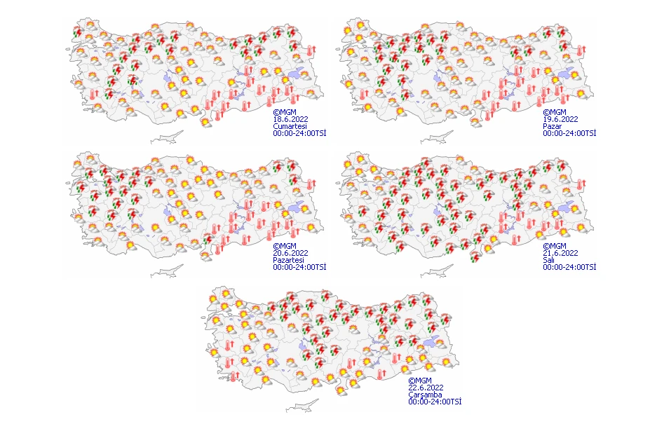 Gök delinecek! Meteoroloji saat verip il il uyardı: Sağanak kuvvetli vuracak (18 Haziran hava durumu)