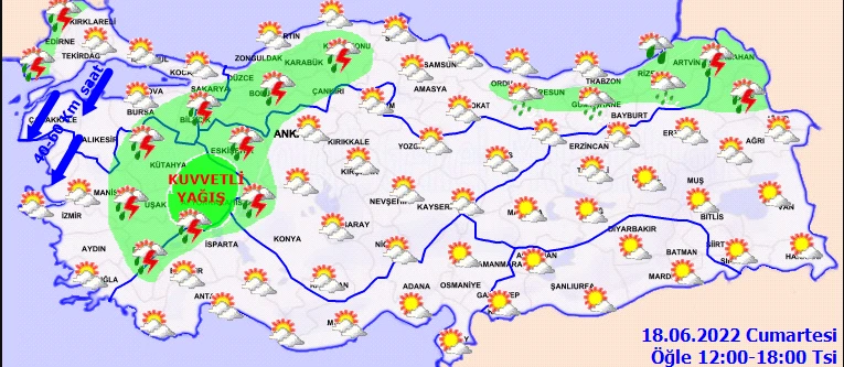Gök delinecek! Meteoroloji saat verip il il uyardı: Sağanak kuvvetli vuracak (18 Haziran hava durumu)