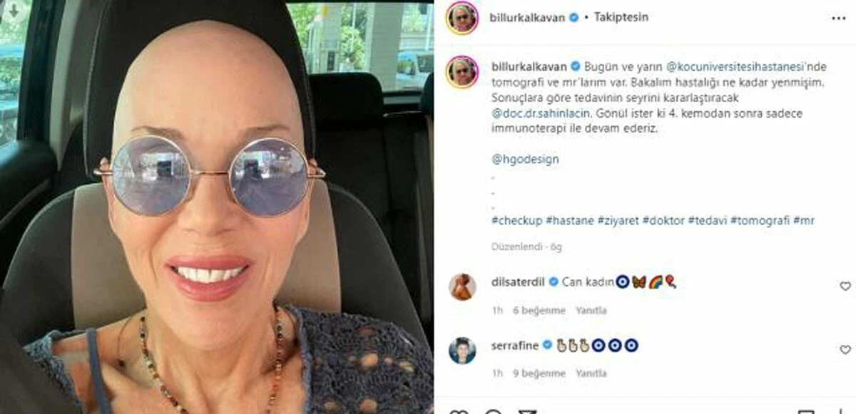 Kanserle mücadele eden Billur Kalkavan iyi haberi Instagram'dan duyurdu